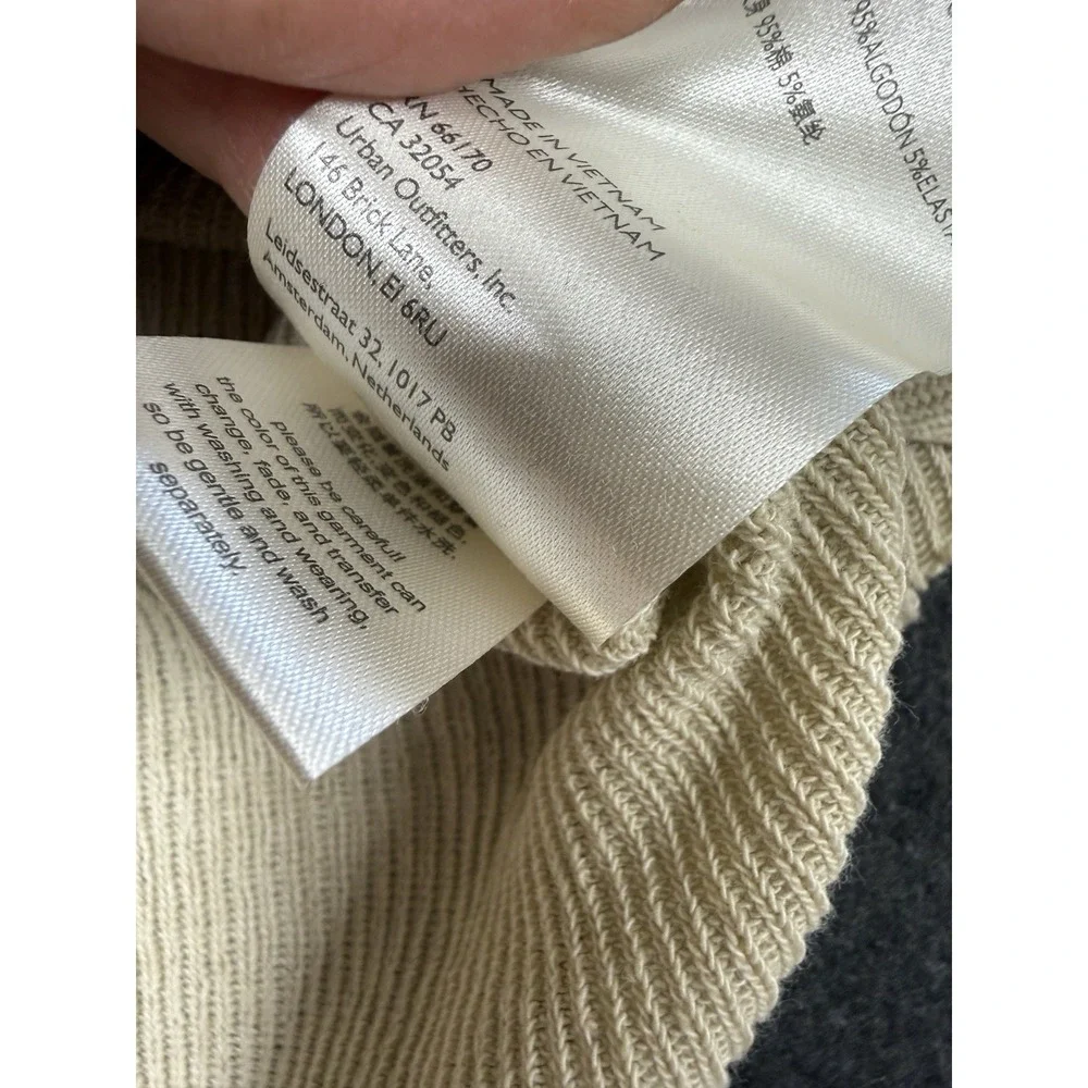 FREE PEOPLE We the Free' Thermal Long Sleeve Top XS‎ IVORY boho